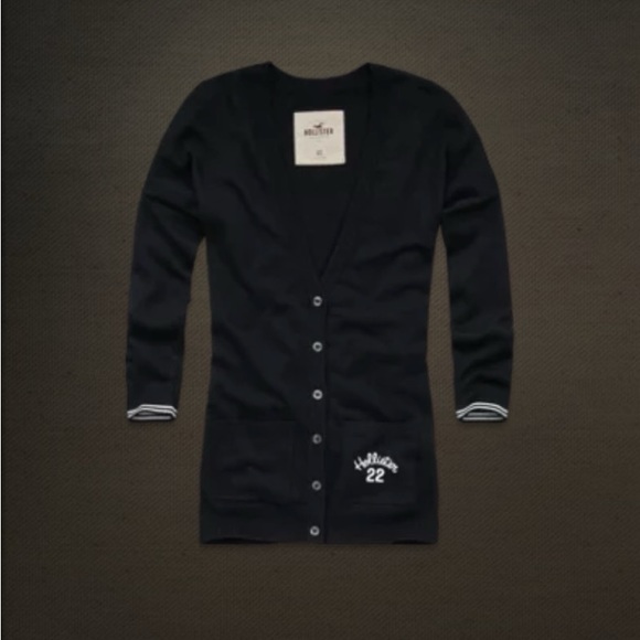 Hollister Co. Summerland Navy Button-Up Cardigan Sweater - Picture 2 of 8